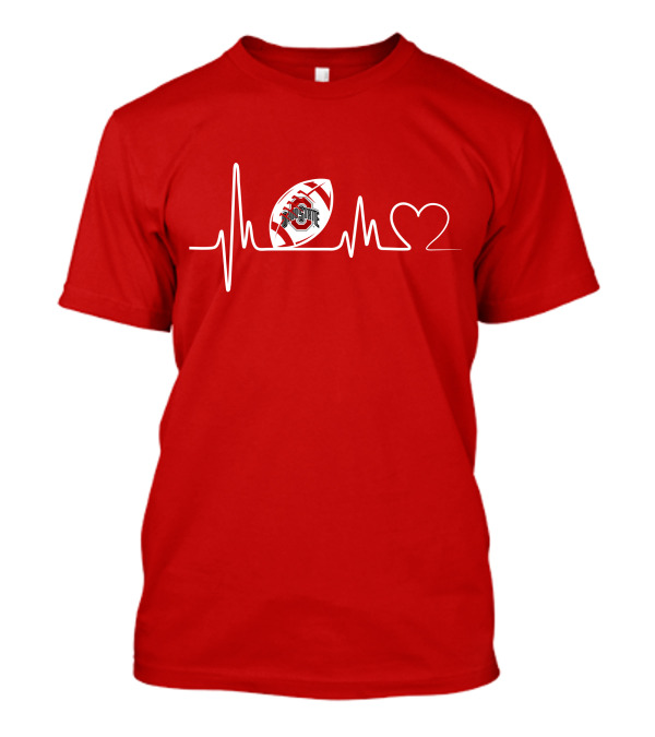 Ohio State Buckeyes Football Heartbeat T-Shirt