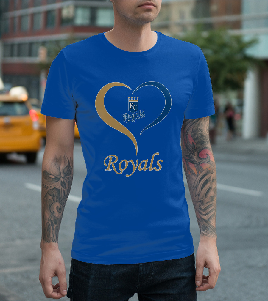 Kansas City Royals Heart Emblem Royals T-Shirt