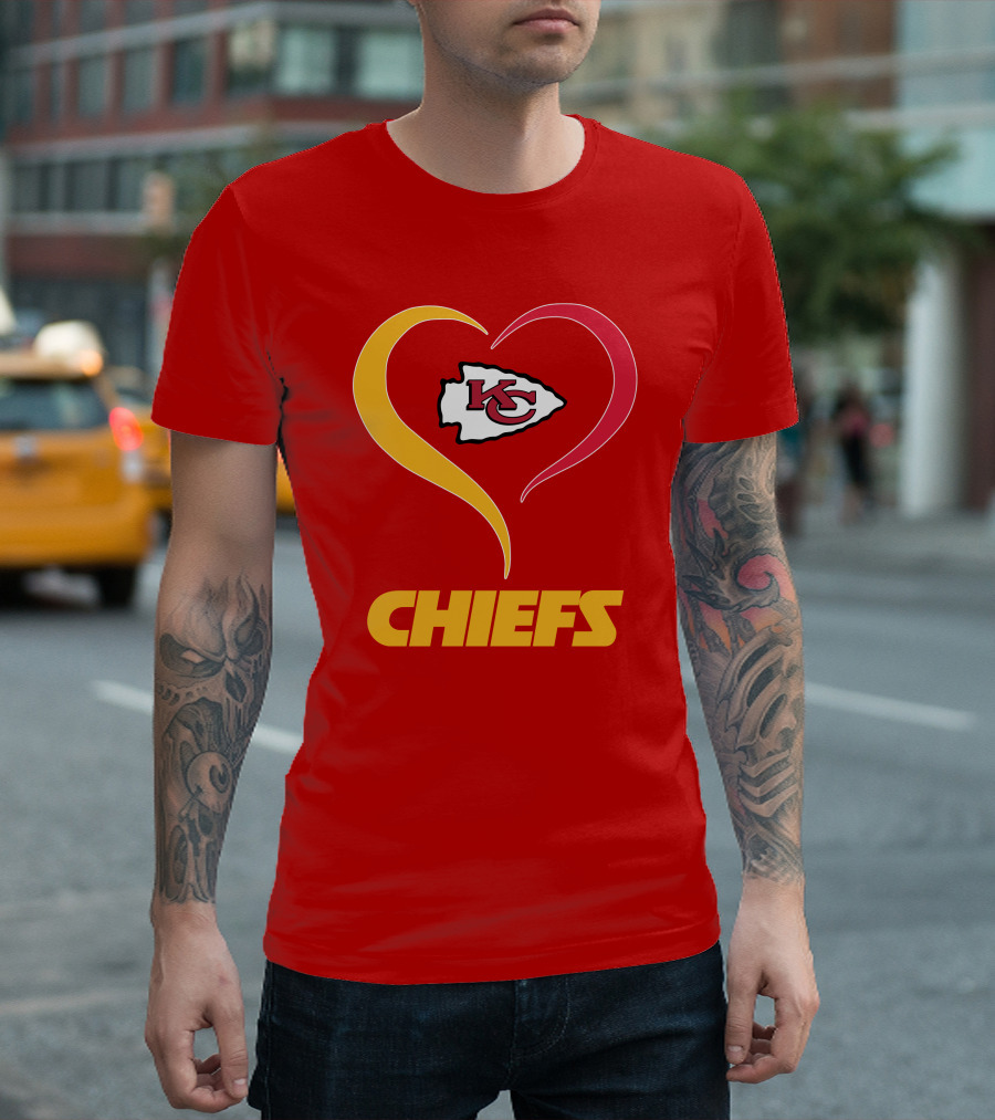Kansas City Chiefs Heart Logo Chiefs T-Shirt