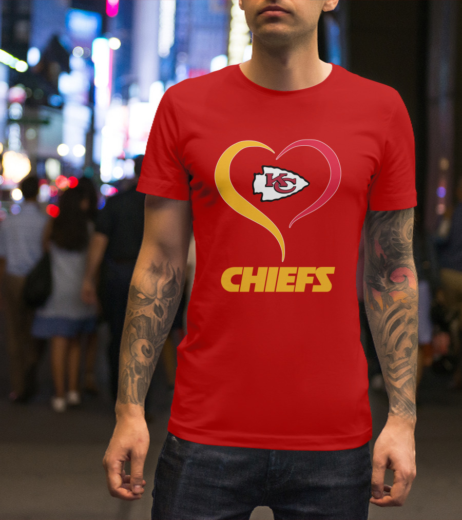 Kansas City Chiefs Heart Logo Chiefs T-Shirt