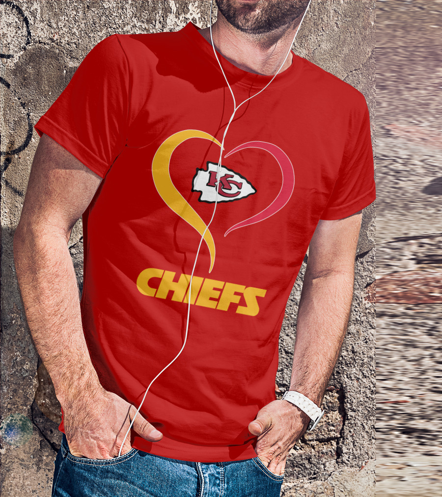 Kansas City Chiefs Heart Logo Chiefs T-Shirt