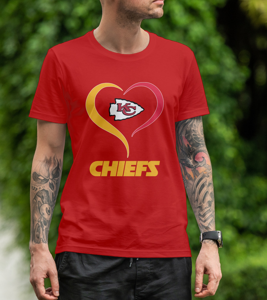 Kansas City Chiefs Heart Logo Chiefs T-Shirt