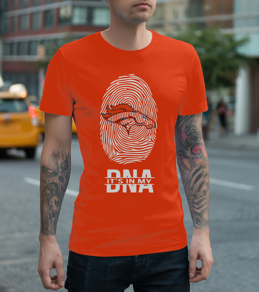 Denver Broncos DNA Fingerprint Emblem It's In My DNA T-Shirt