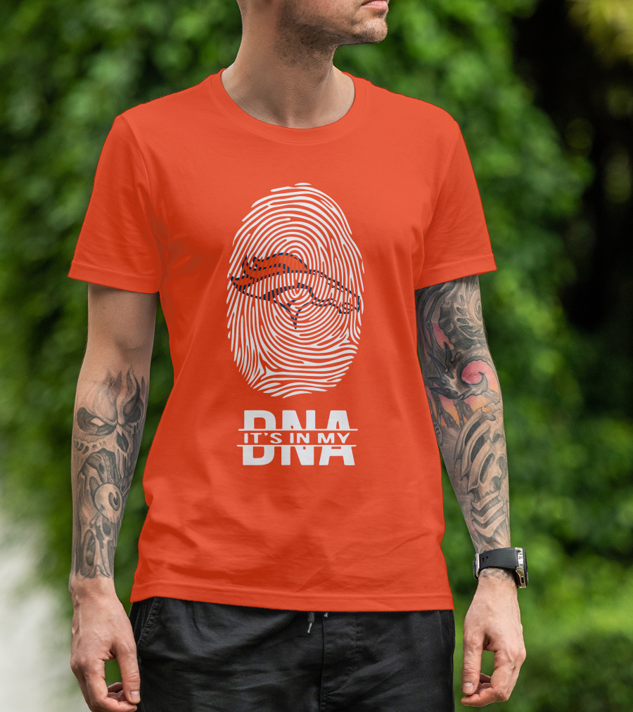 Denver Broncos DNA Fingerprint Emblem It's In My DNA T-Shirt