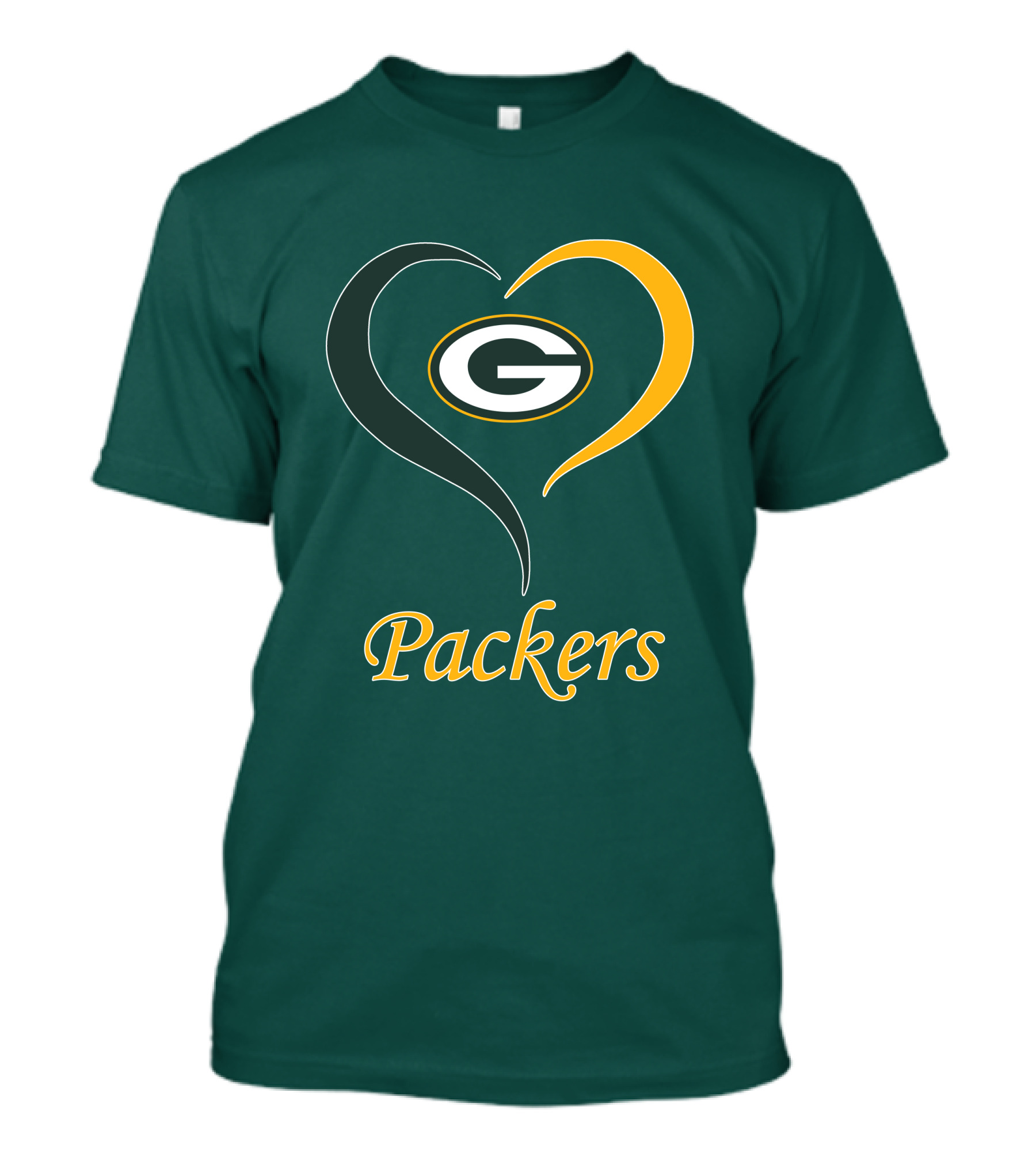Green Bay Packers Heart Symbol Packers T-Shirt
