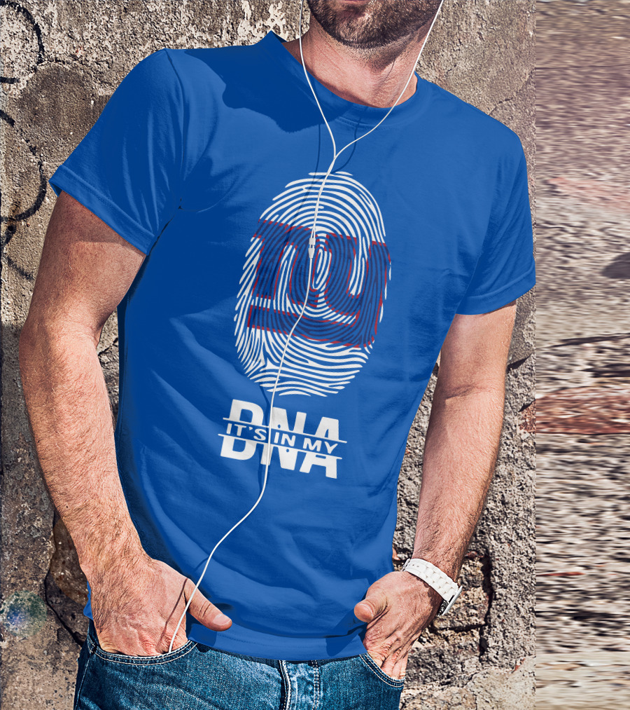 New York Giants Fingerprint Logo It's In My DNA T-Shirt