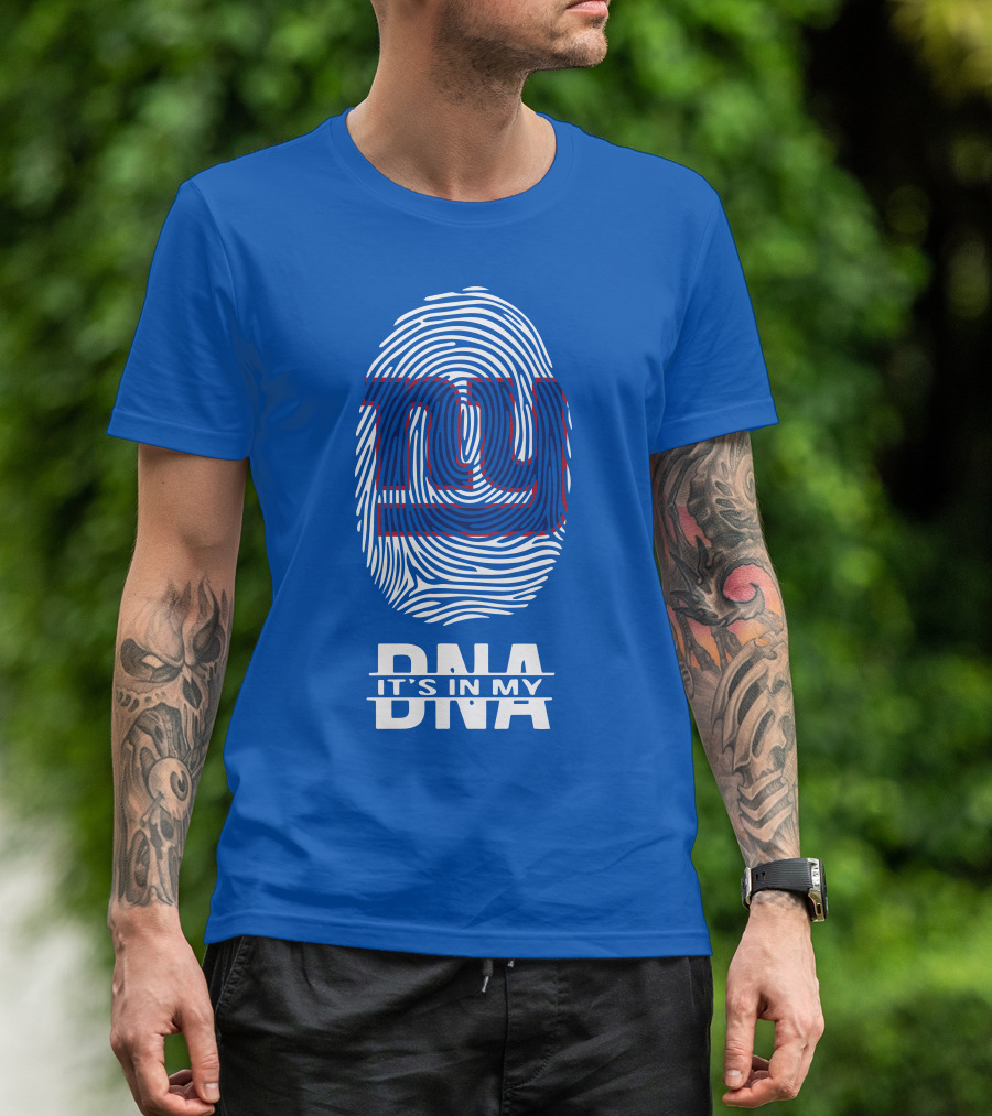 New York Giants Fingerprint Logo It's In My DNA T-Shirt
