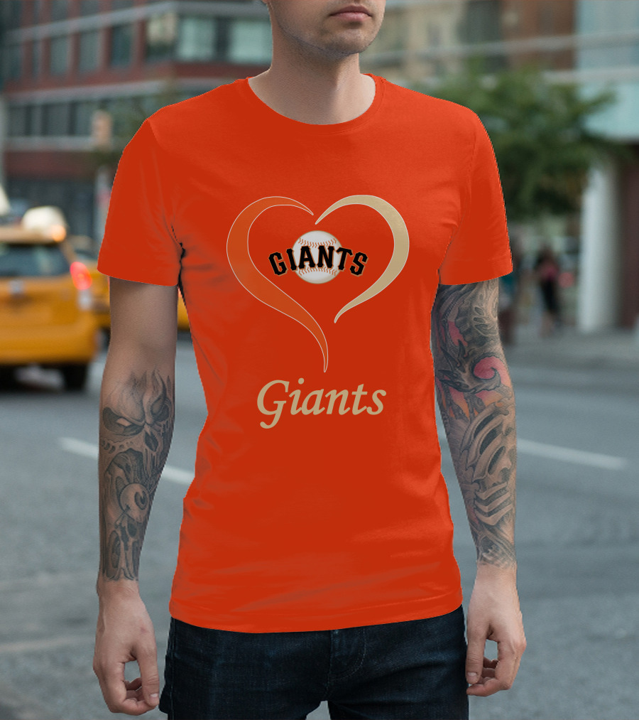 San Francisco Giants Baseball Heart Fan T-Shirt
