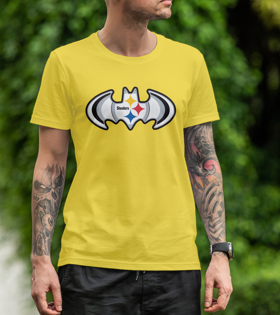 Steelers Batman Logo Pittsburgh Steelers Are Coming T-Shirt