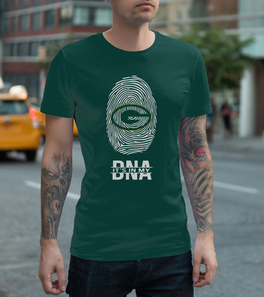 Green Bay Packers DNA It's In My DNA Fingerprint T-Shirt