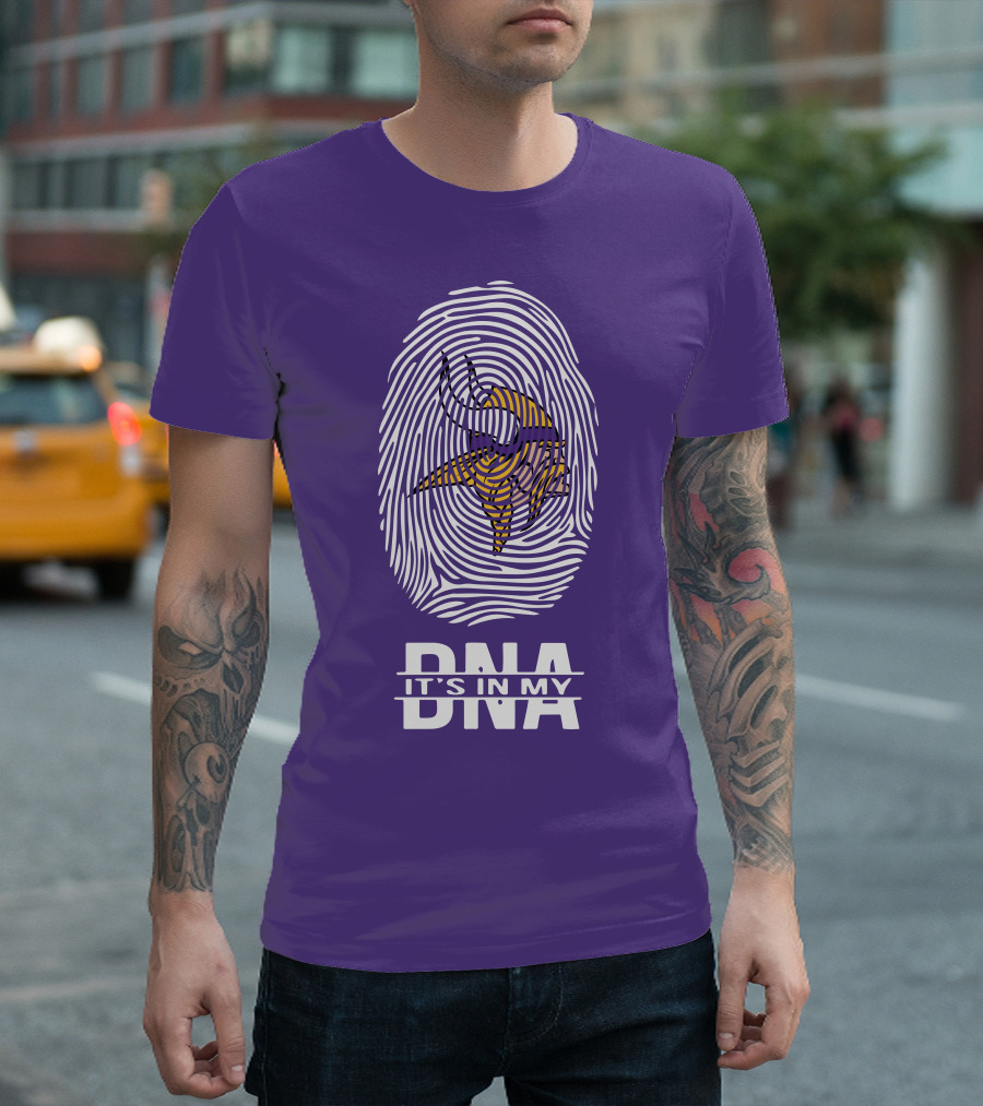 Minnesota Vikings It's In My DNA Fingerprint T-Shirt