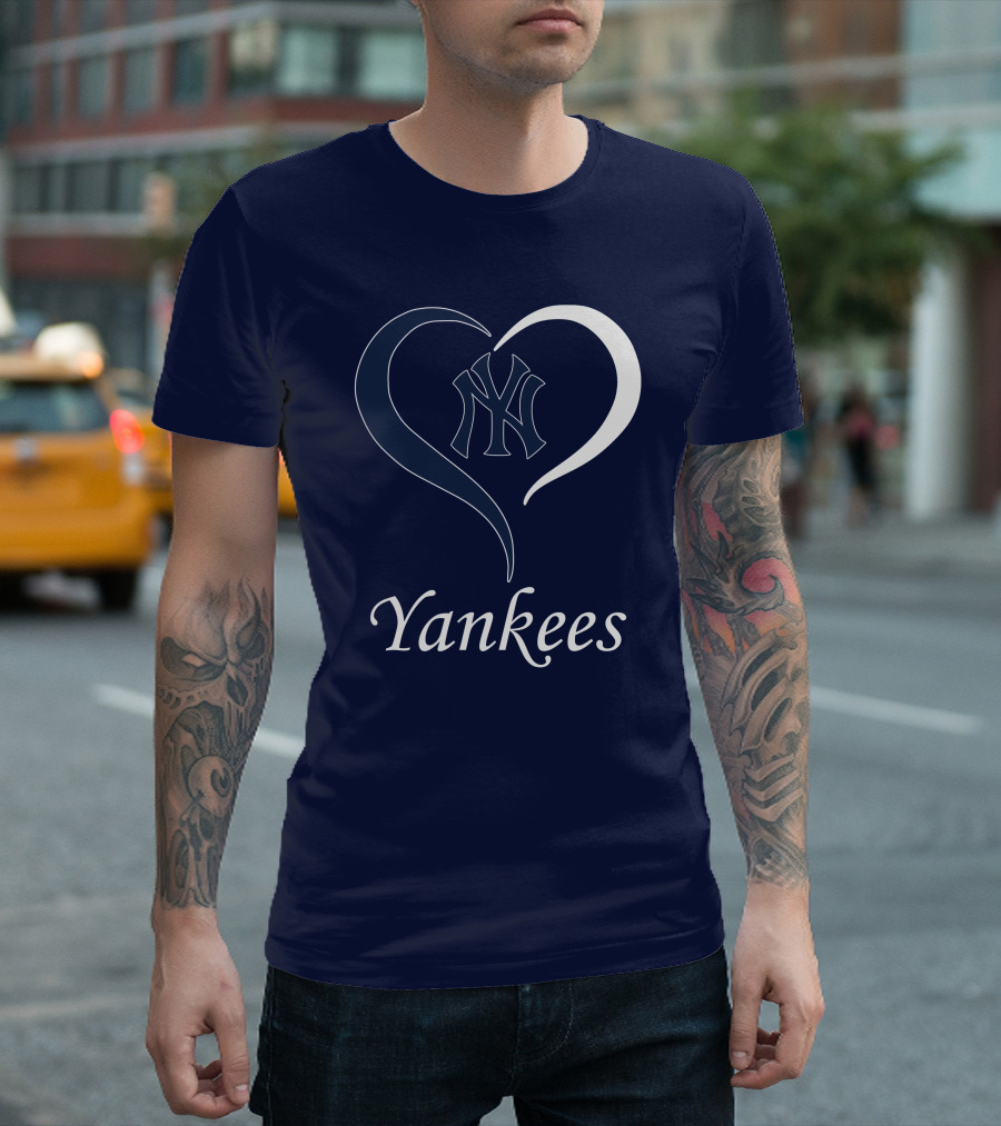 Yankees Heart Logo with NY Yankees Emblem T-Shirt
