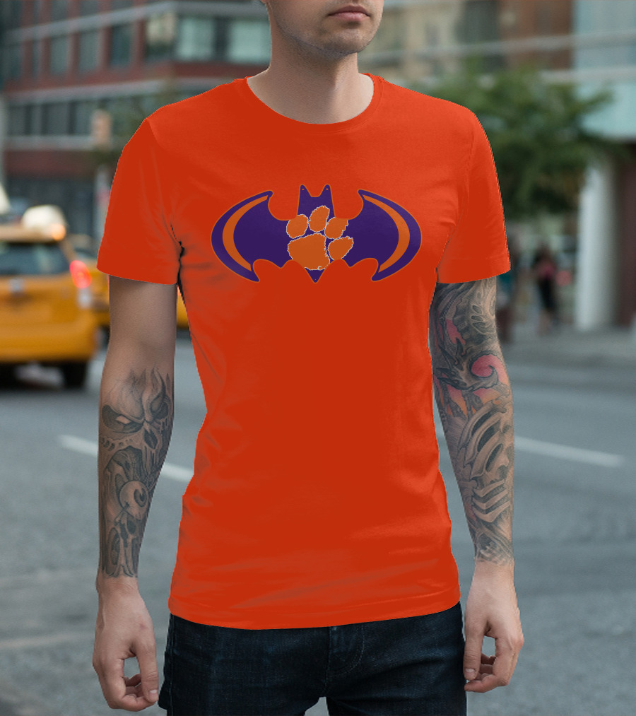 Clemson Tigers Paw Bat T-Shirt