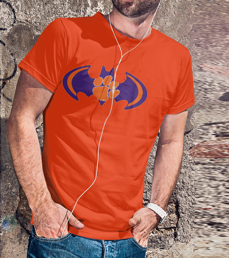 Clemson Tigers Paw Bat T-Shirt