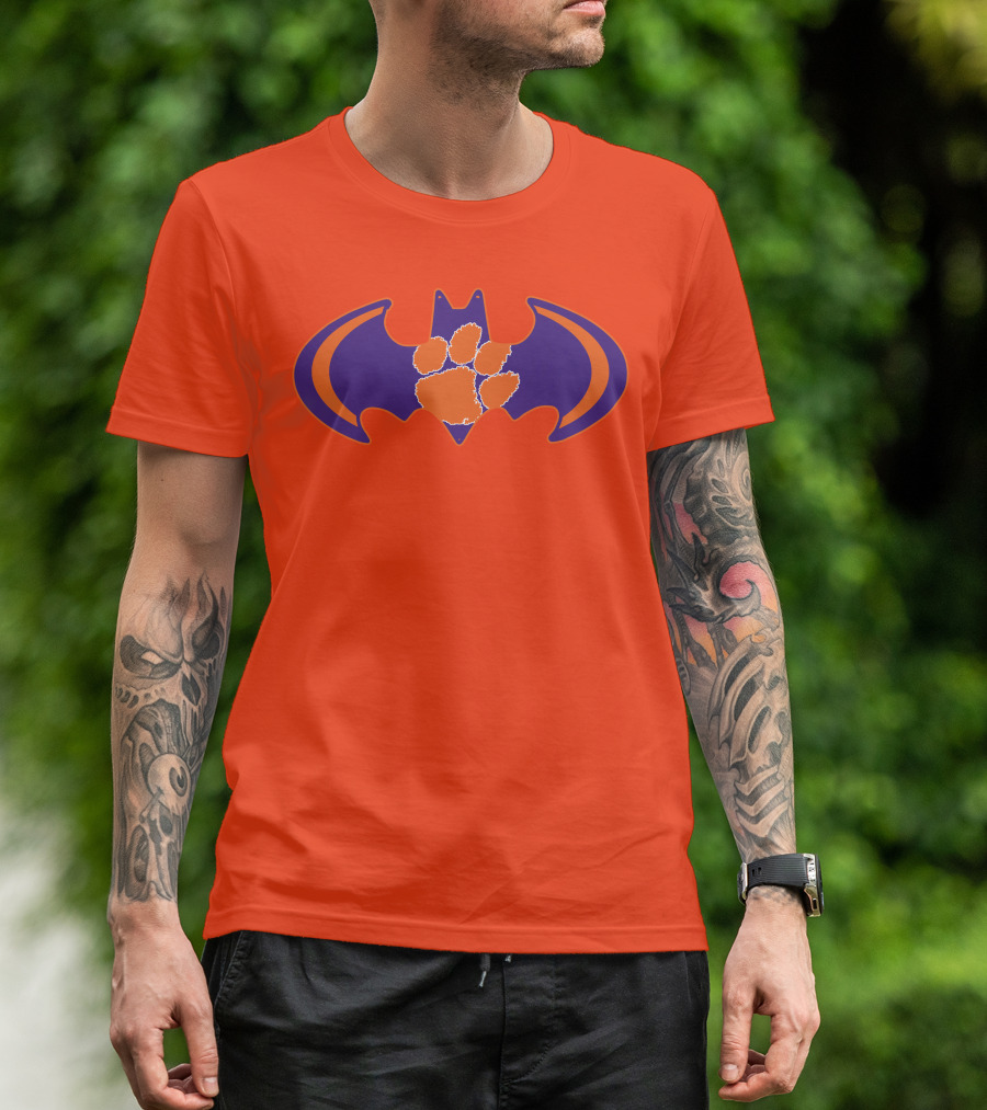 Clemson Tigers Paw Bat T-Shirt