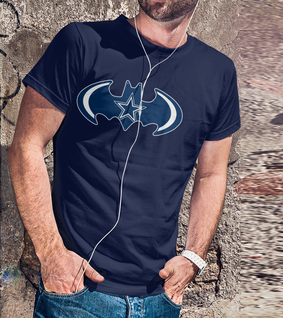 Dallas Cowboys Are Coming Batman Symbol Star T-Shirt