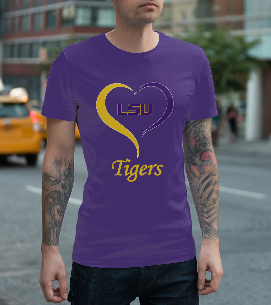 LSU Tigers Heart Symbol Pride T-Shirt