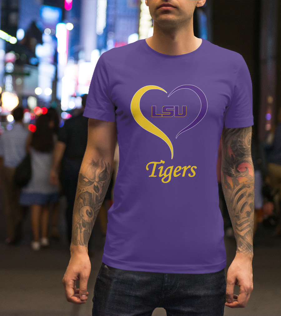 LSU Tigers Heart Symbol Pride T-Shirt