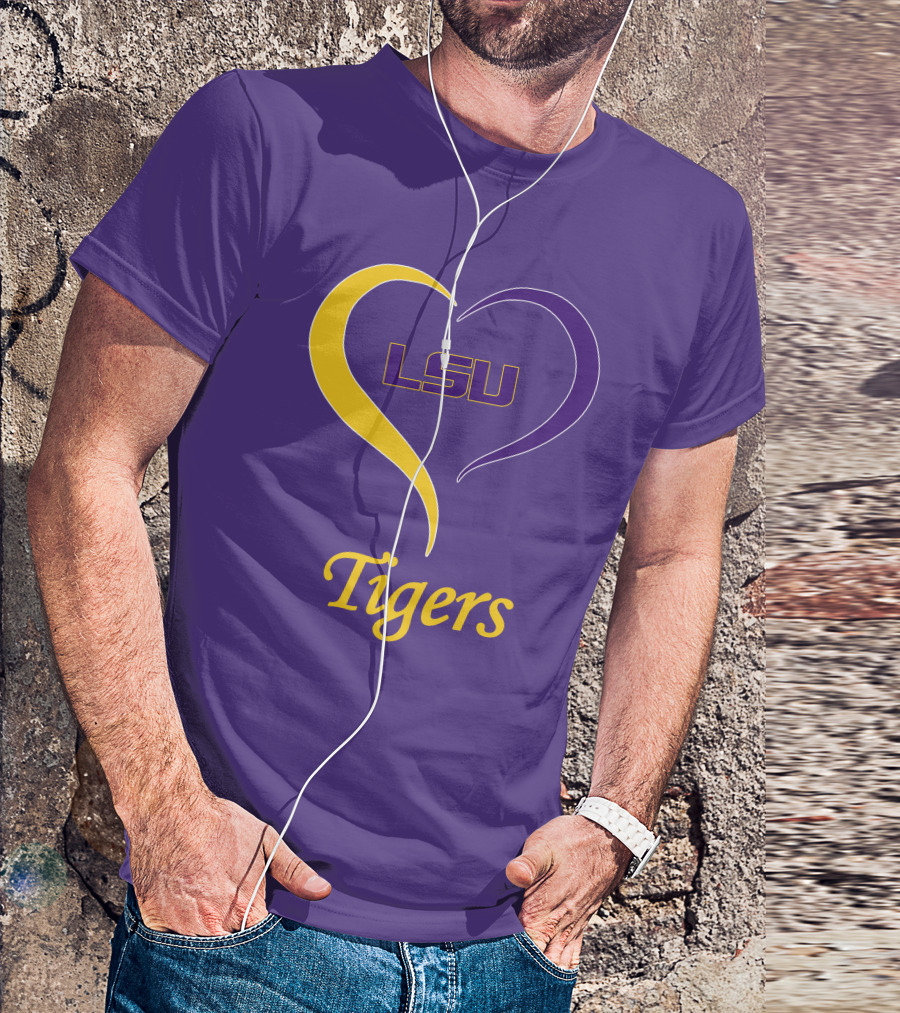LSU Tigers Heart Symbol Pride T-Shirt