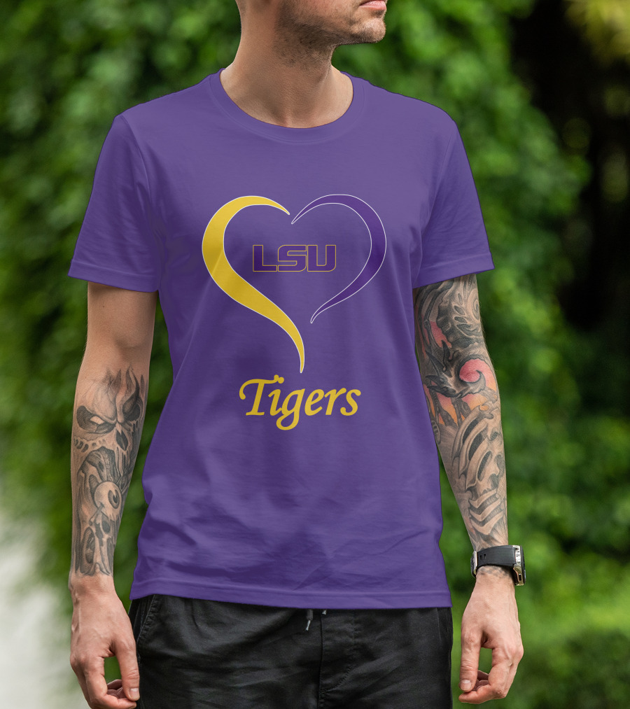 LSU Tigers Heart Symbol Pride T-Shirt