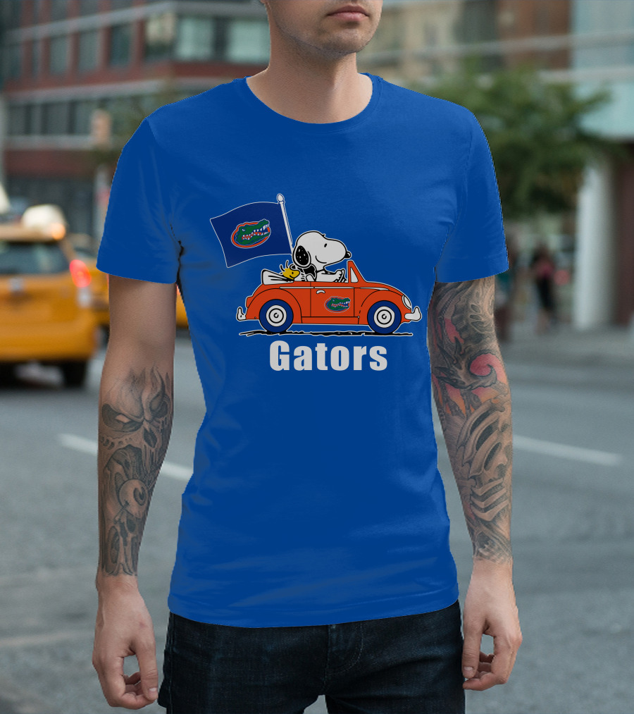 Florida Gators Snoopy Driving With Woodstock T-Shirt