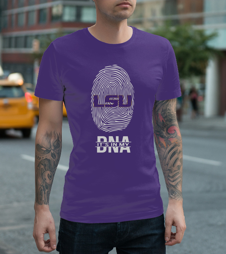 Lsu It's In My Dna Fingerprint Tiger Spirit T-Shirt