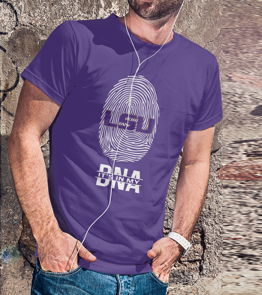 Lsu It's In My Dna Fingerprint Tiger Spirit T-Shirt