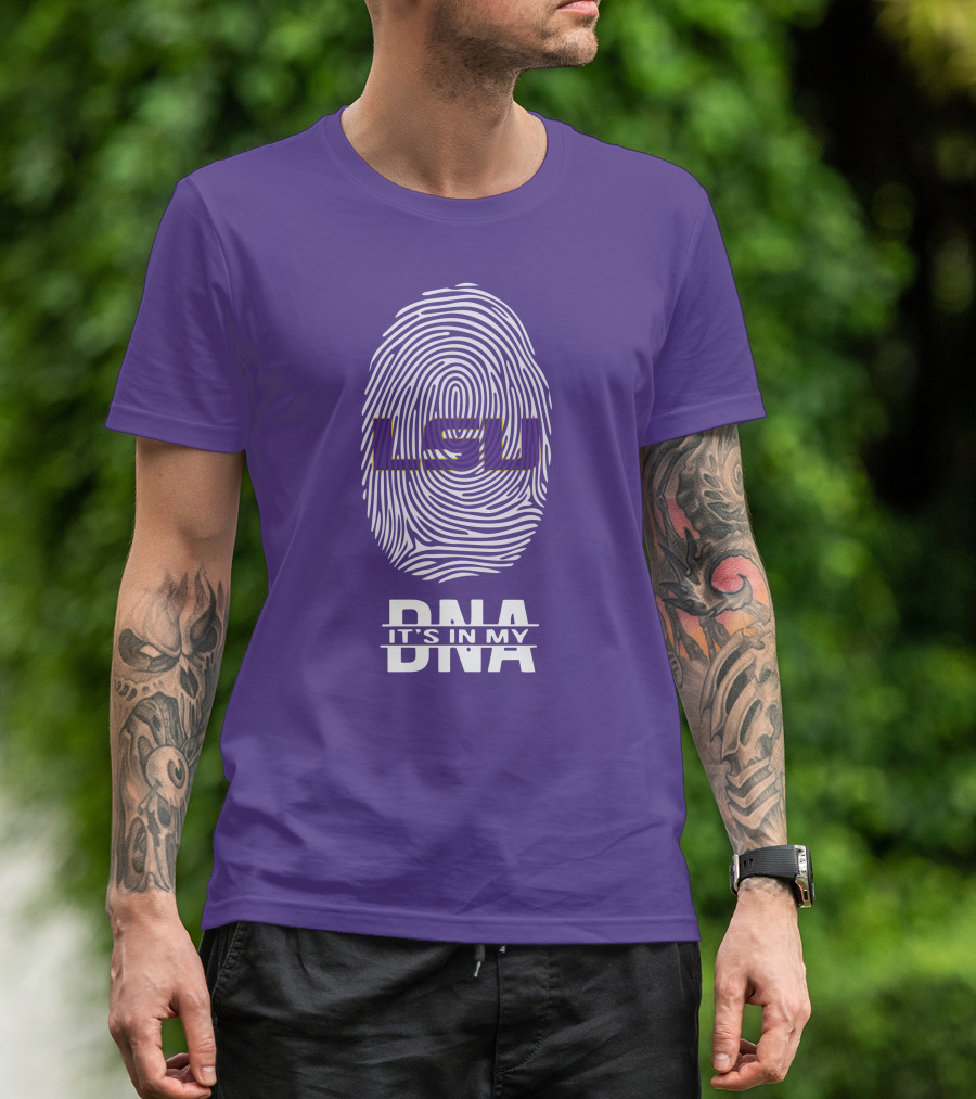 Lsu It's In My Dna Fingerprint Tiger Spirit T-Shirt