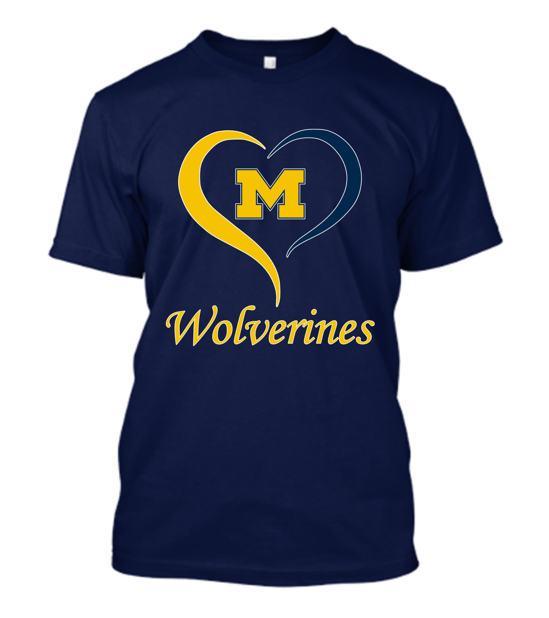 Michigan Wolverines Heart M T-Shirt