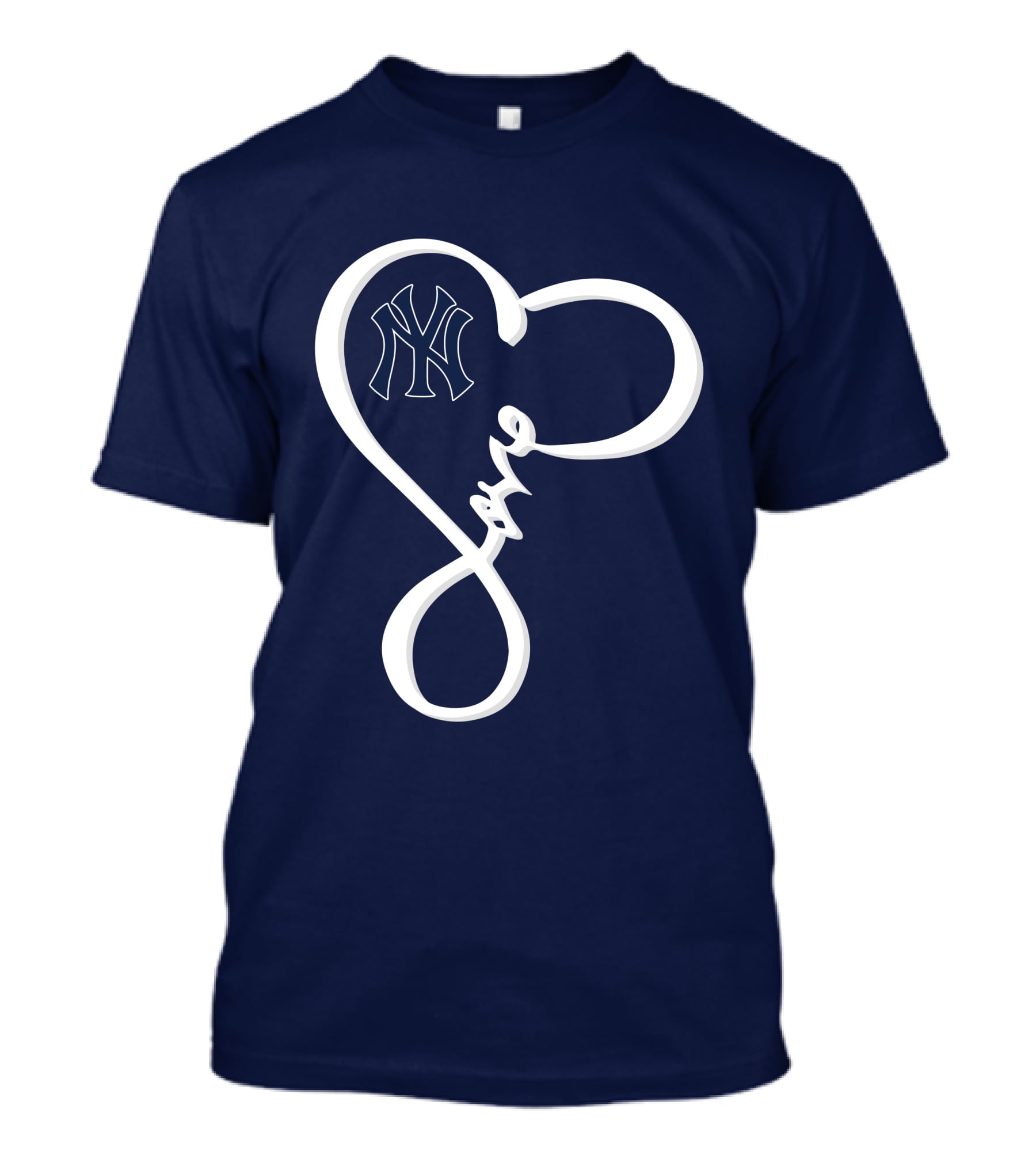 Yankees Love Heart T-Shirt