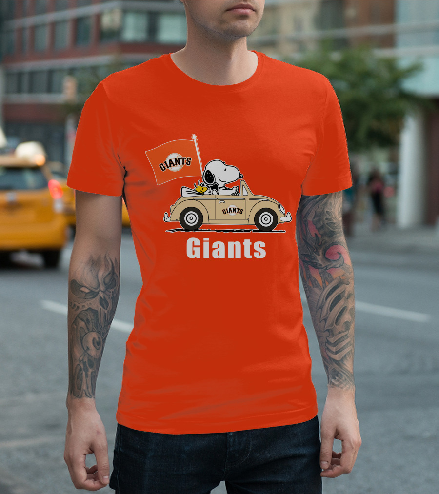 Giants Snoopy Car Adventure T-Shirt