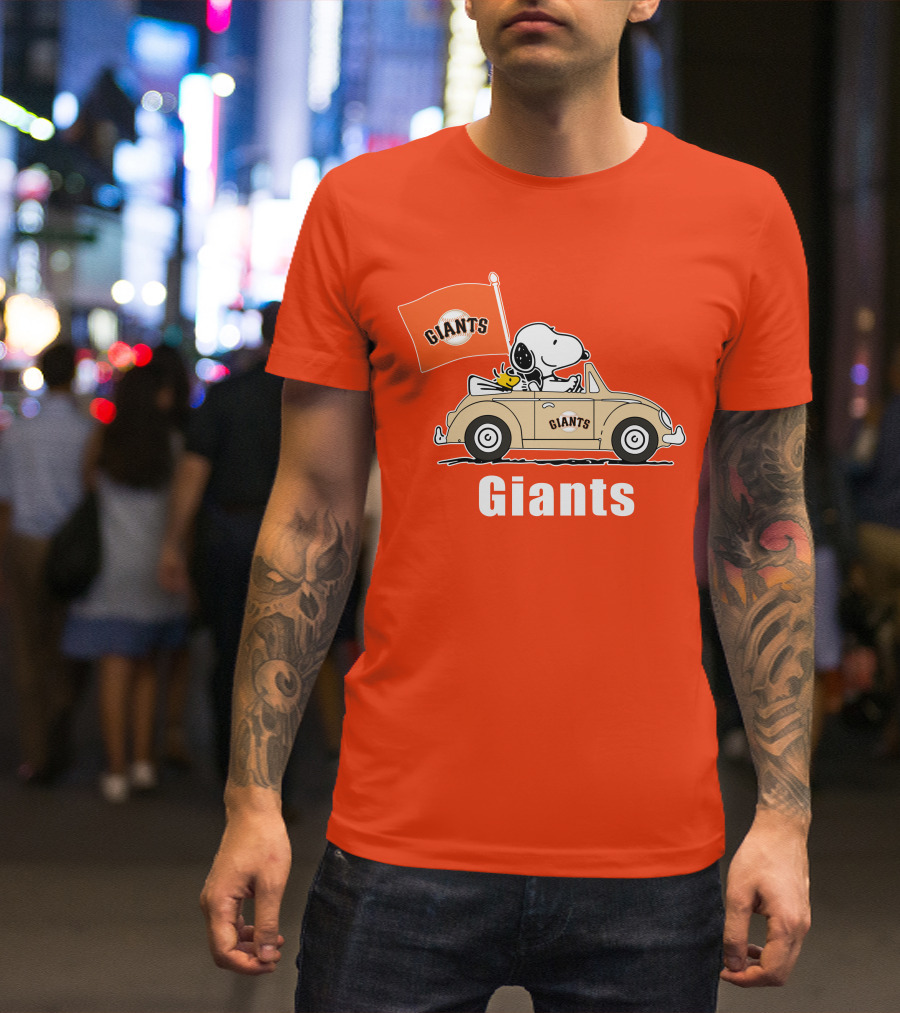 Giants Snoopy Car Adventure T-Shirt