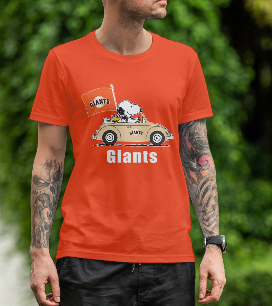 Giants Snoopy Car Adventure T-Shirt