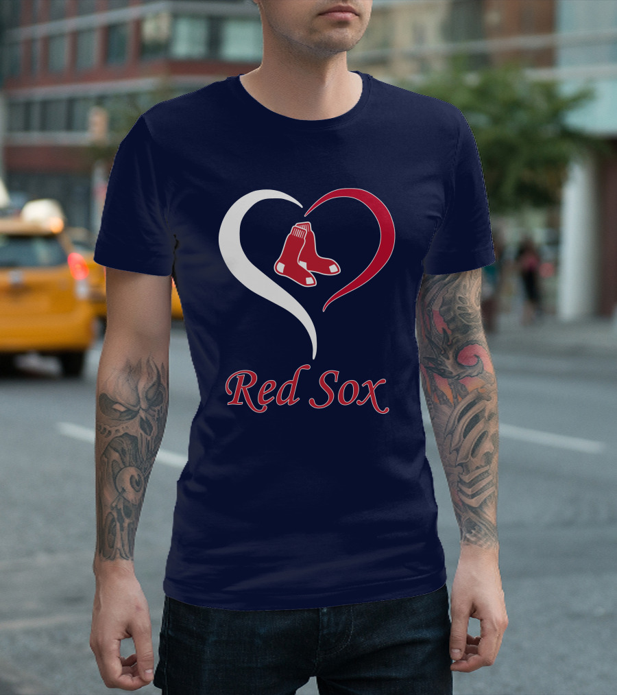 Red Sox Heart Logo Boston Pride T-Shirt