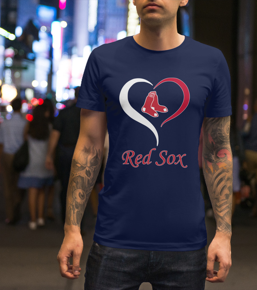Red Sox Heart Logo Boston Pride T-Shirt