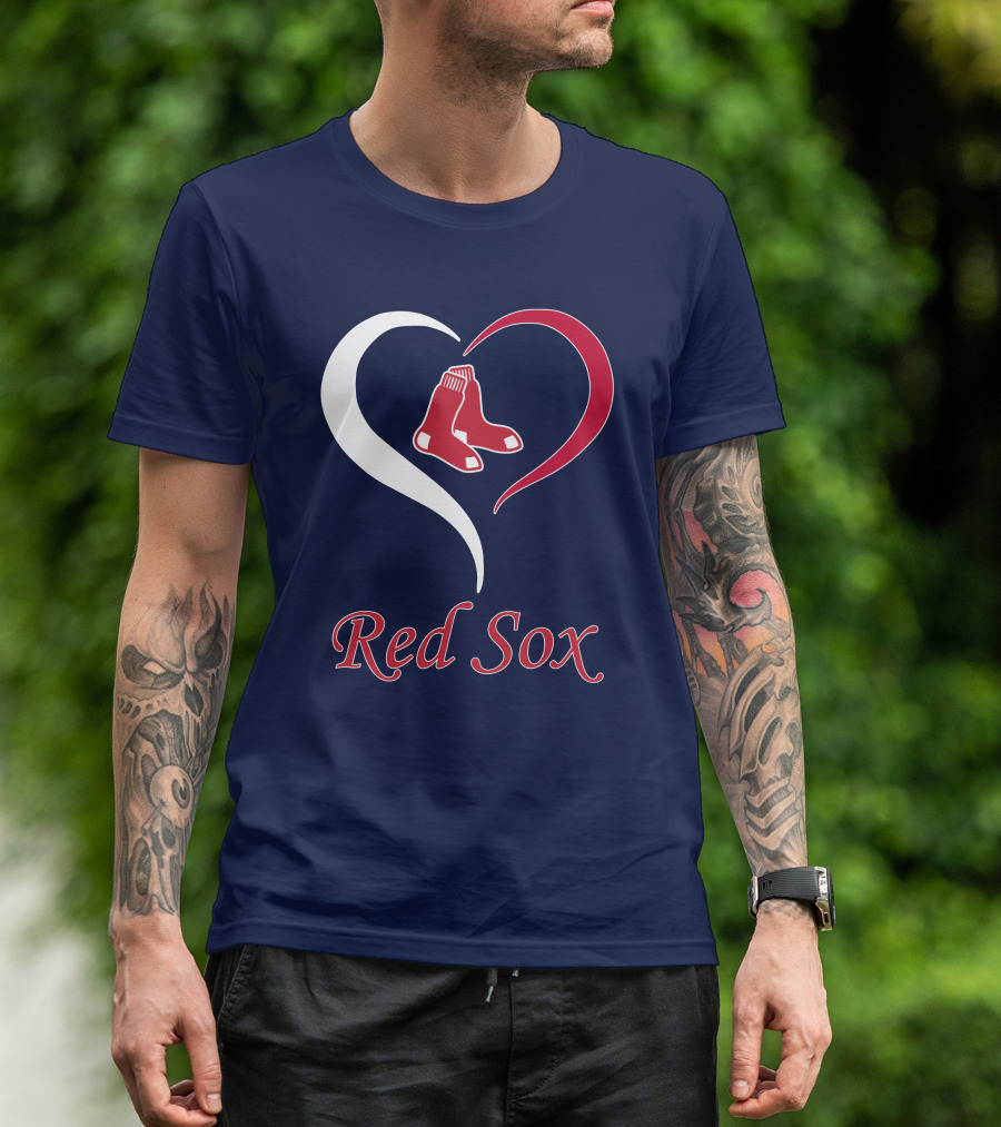 Red Sox Heart Logo Boston Pride T-Shirt