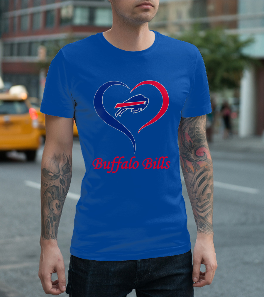 Buffalo Bills Heart Logo Fan Spirit T-Shirt