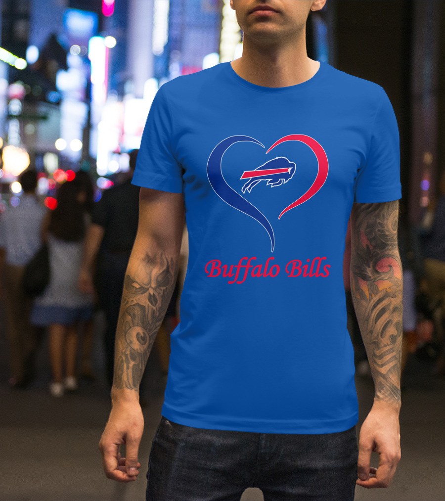 Buffalo Bills Heart Logo Fan Spirit T-Shirt