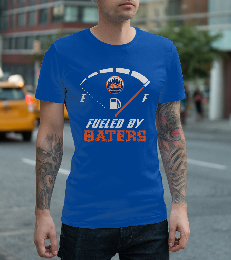 New York Mets Fueled By Haters Fuel Gauge T-Shirt