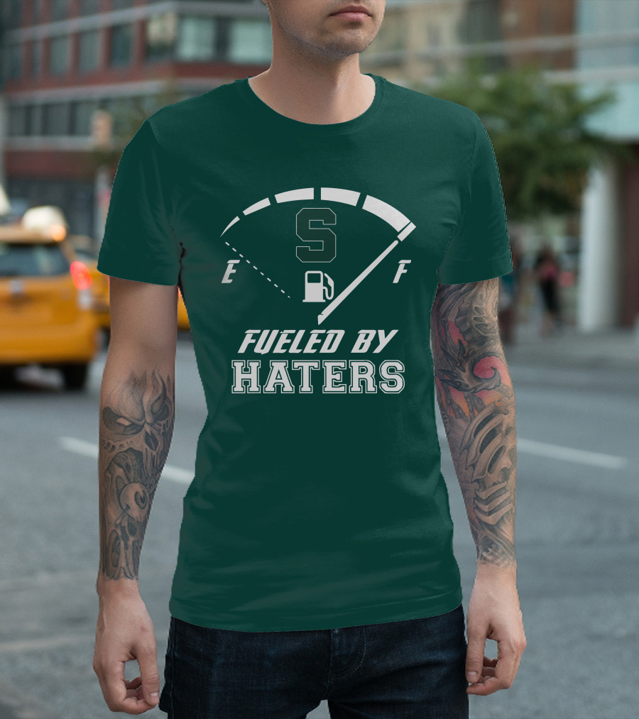 Fueled By Haters Michigan State S Icon Fuel Gauge T-Shirt