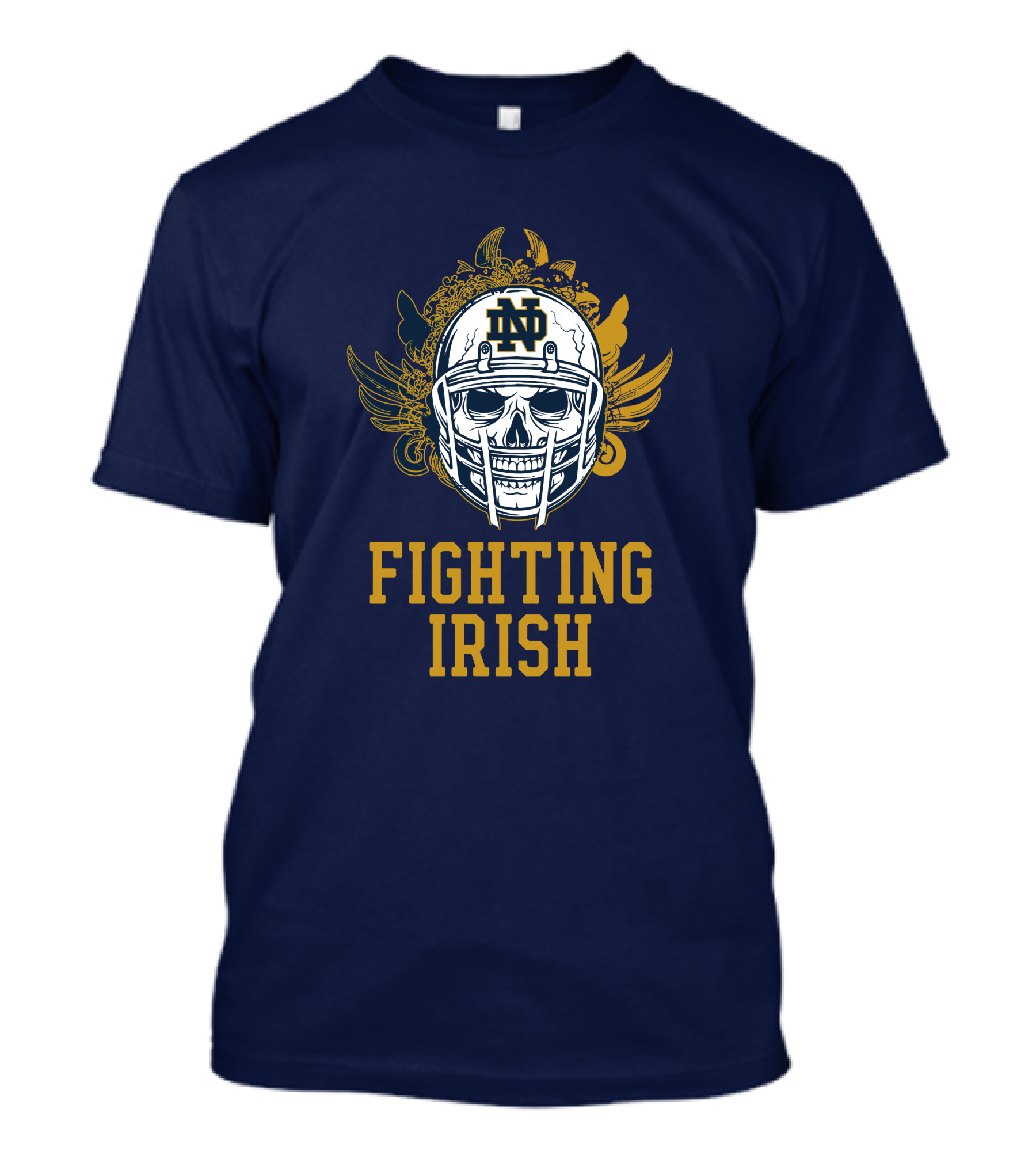 Notre Dame Fighting Irish Skull Helmet Emblem T-Shirt