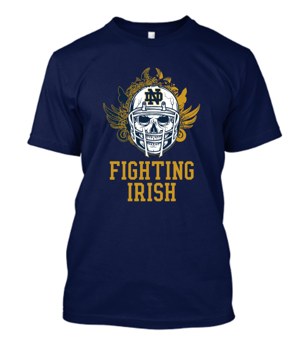 Notre Dame Fighting Irish Skull Helmet Emblem T-Shirt