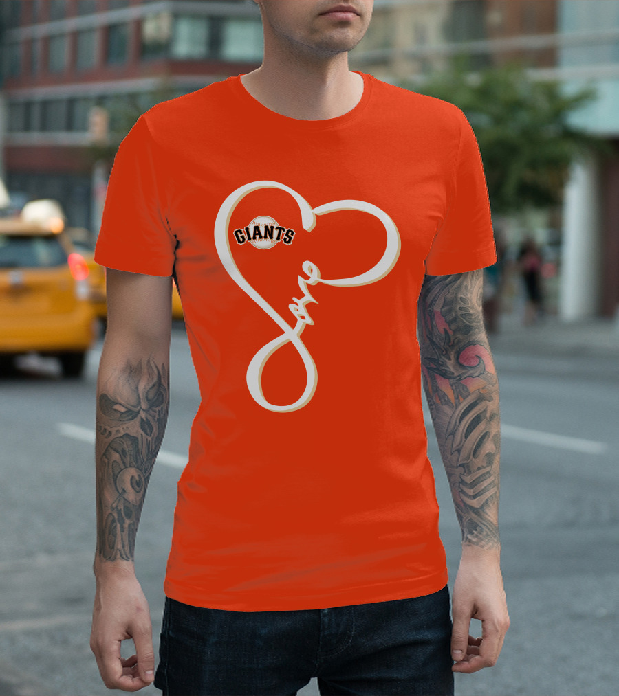 San Francisco Giants Love Heart Script T-Shirt