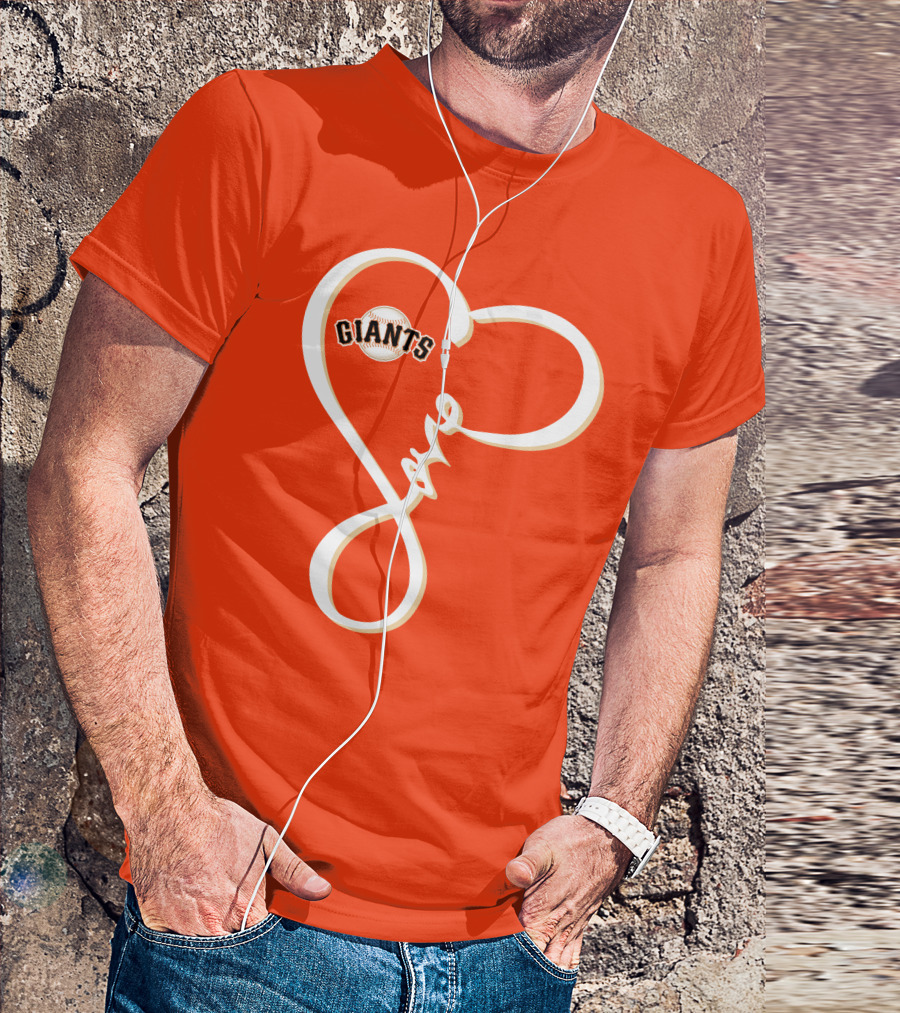 San Francisco Giants Love Heart Script T-Shirt