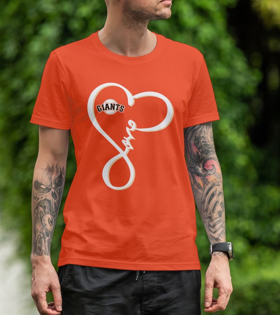 San Francisco Giants Love Heart Script T-Shirt
