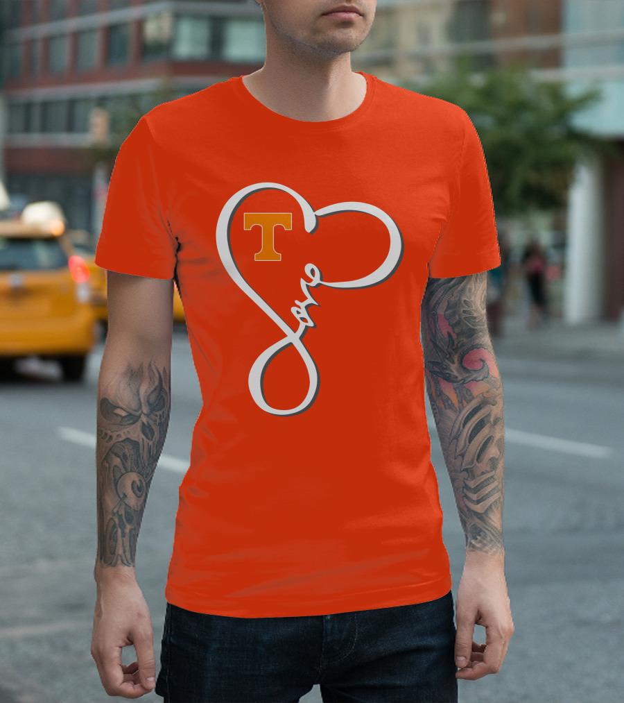 Heart-Shaped Love Tennessee Volunteers T-Shirt