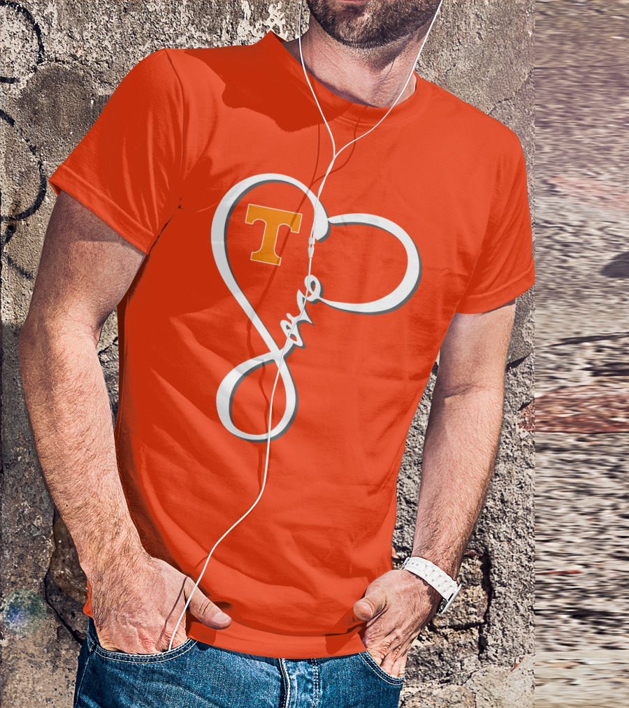 Heart-Shaped Love Tennessee Volunteers T-Shirt