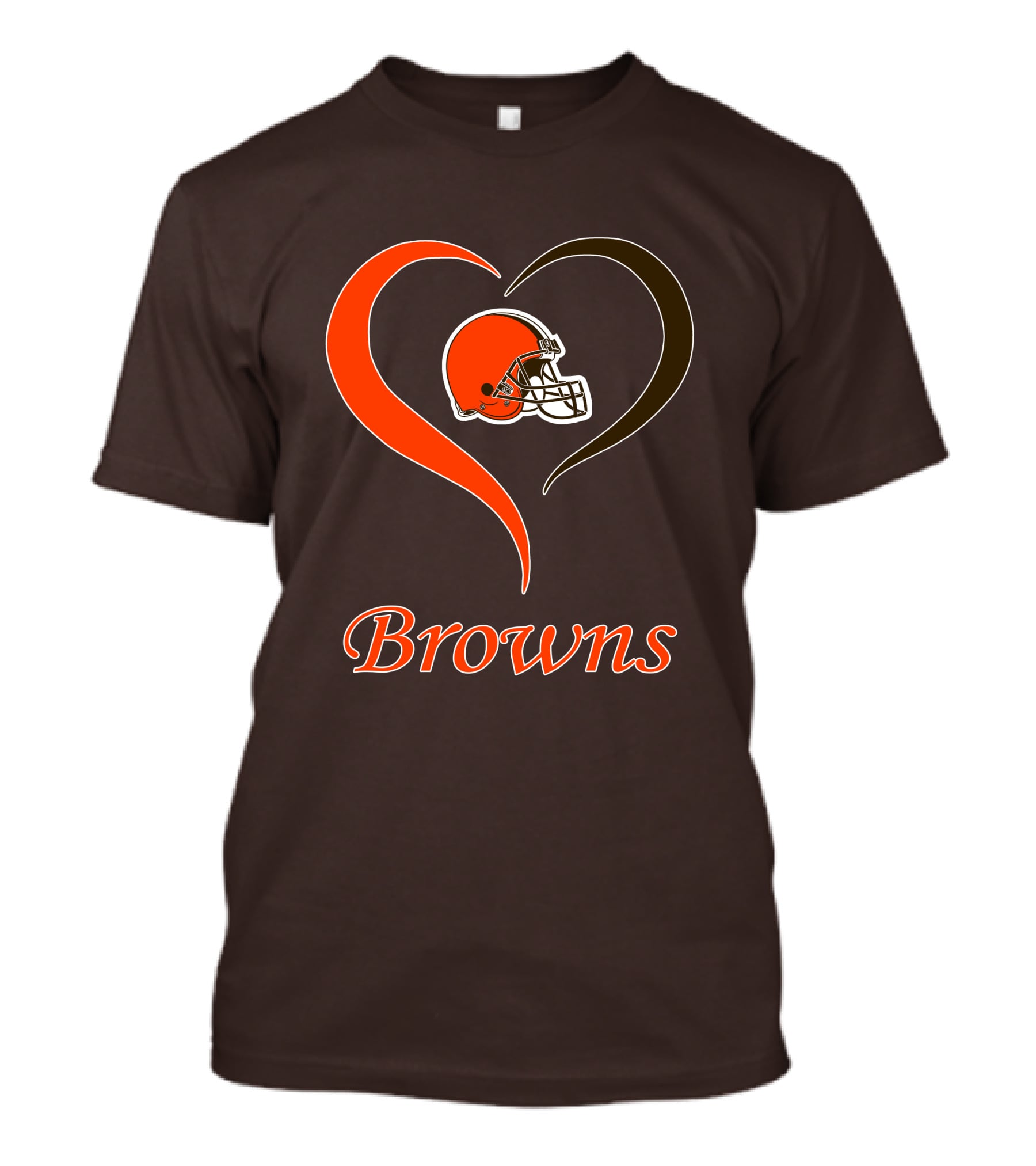 Cleveland Browns Heart Helmet Passion T-Shirt