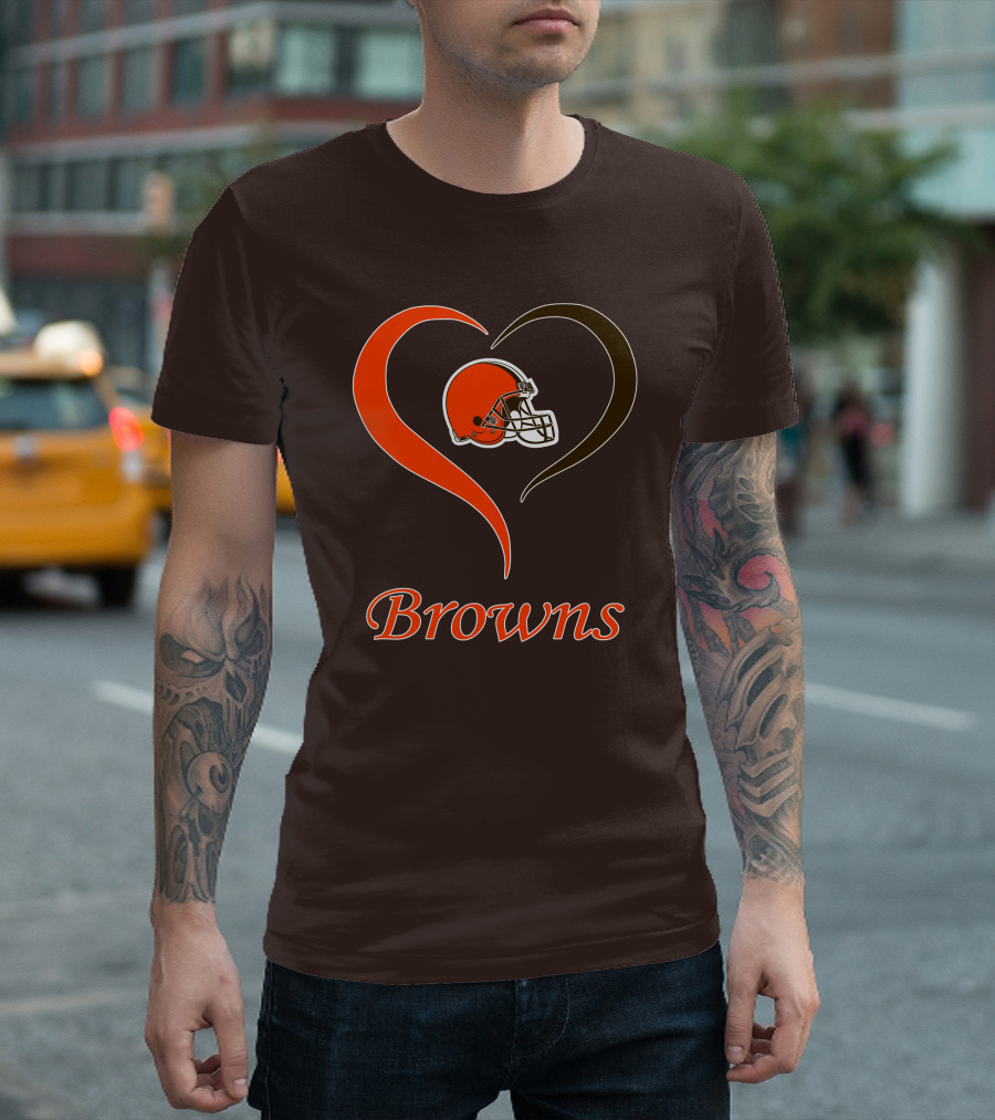 Cleveland Browns Heart Helmet Passion T-Shirt