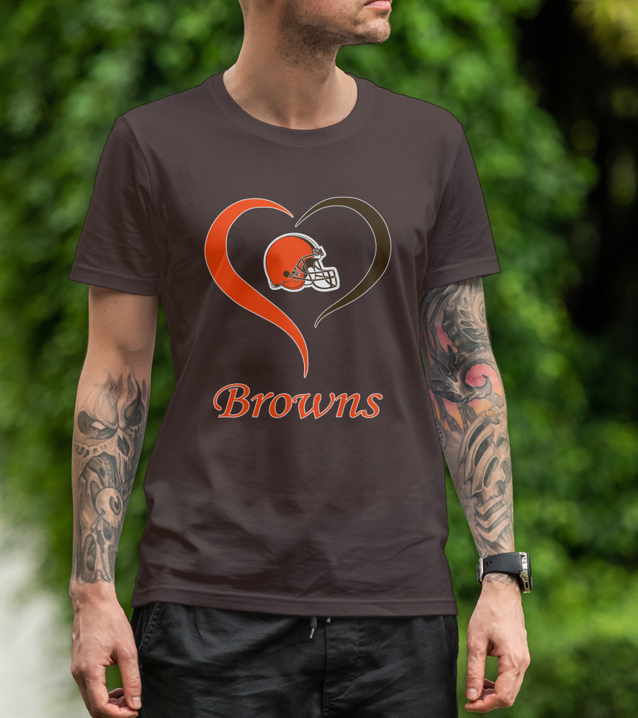Cleveland Browns Heart Helmet Passion T-Shirt